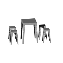Mange debout personnalisable 4 chaises